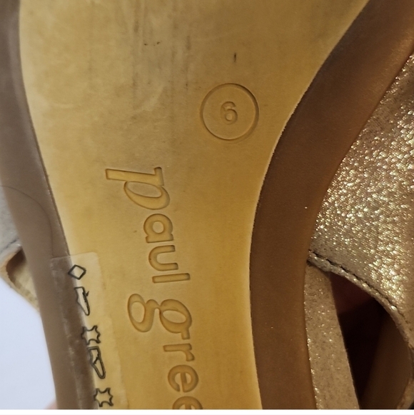 Paul Green Taupe Beckett Pointed Toe Flats Gold Adjustable buckle US 6 - Picture 7 of 7